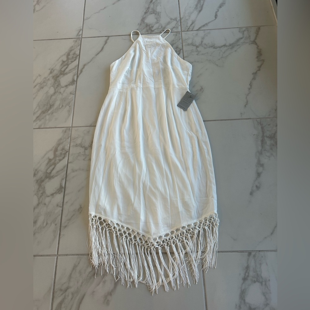 Lulu's White Fringe Dress